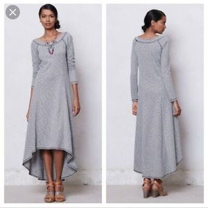 Anthropologie Gray Sweater-Like Maxi Dress